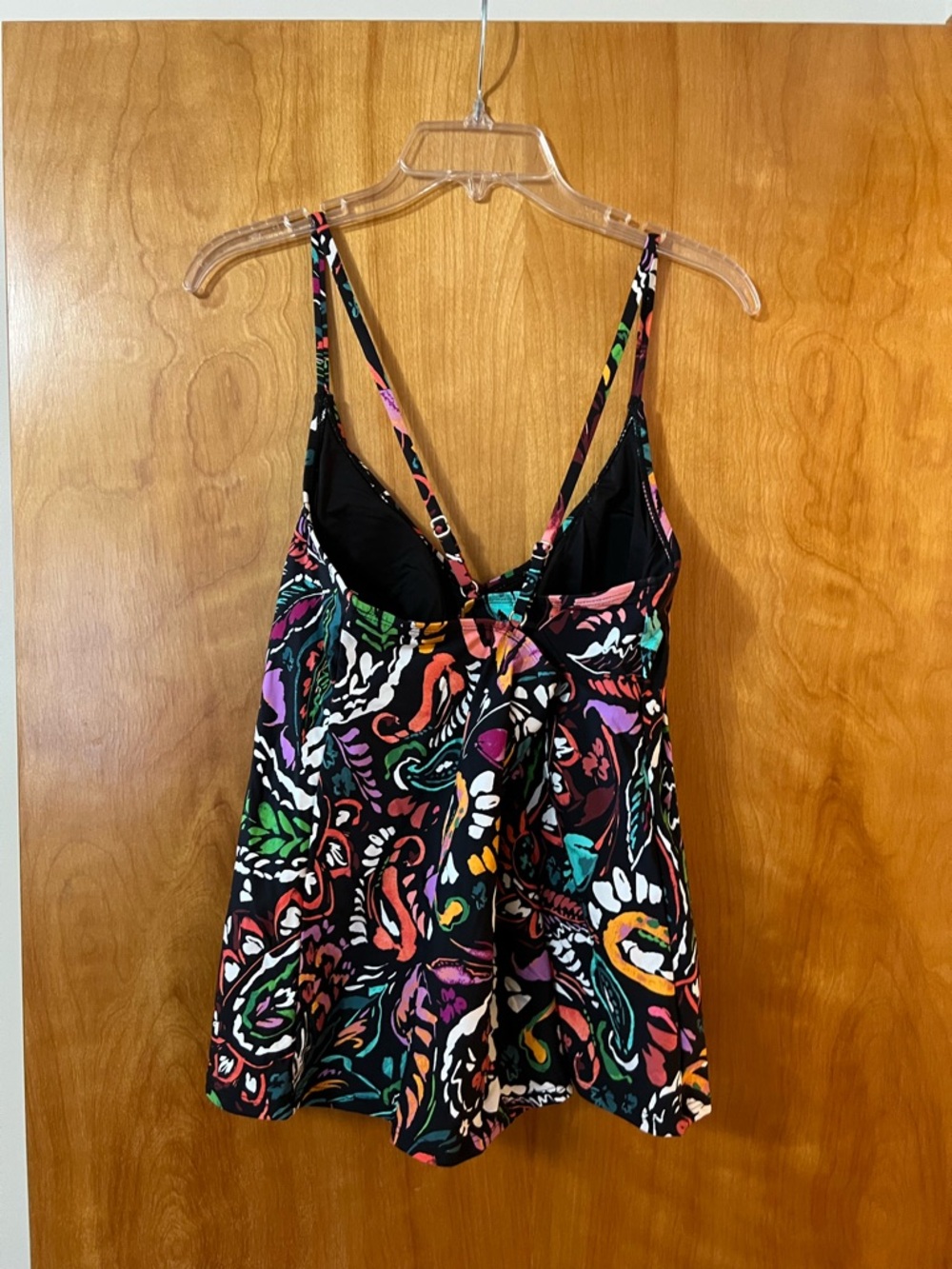 Anne Cole Swim Tankini Top Floral Abstract Art Tropical Colorful NWT Large - Picture 5 of 10